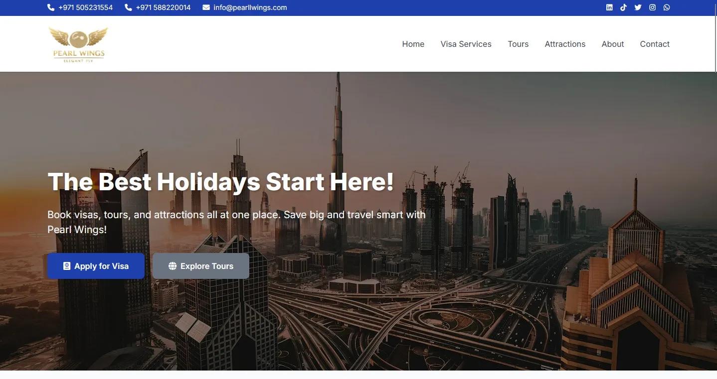 Pearl Wings — Travel & Tourism Services Platform